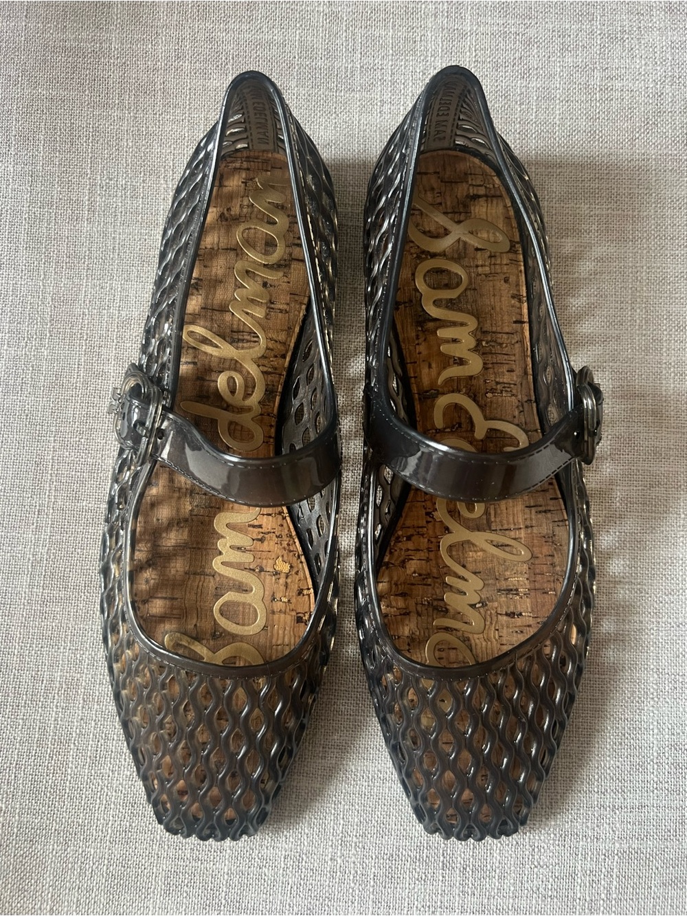 Sam Edelman brown jelly  Mary Jane ballet Flats, casual, buckle, autumn vibes